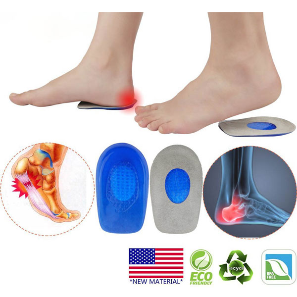 Super Comfortable Foot Care Silicoe Gel Insle Heel Cups for Adult ZG -1897