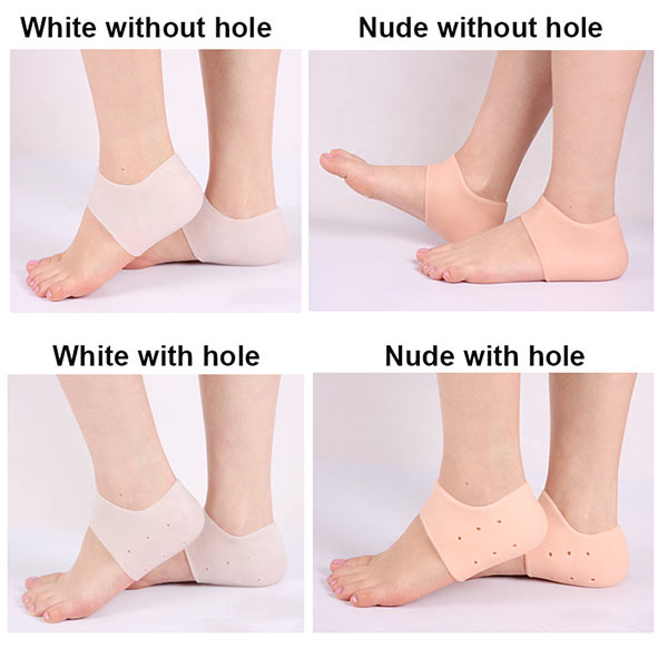 Silicone Gel Heel Sock Bảo vệ cho da bị khô làm ẩm ướt Foot Care phải với đệm chống đẩy ZG -403